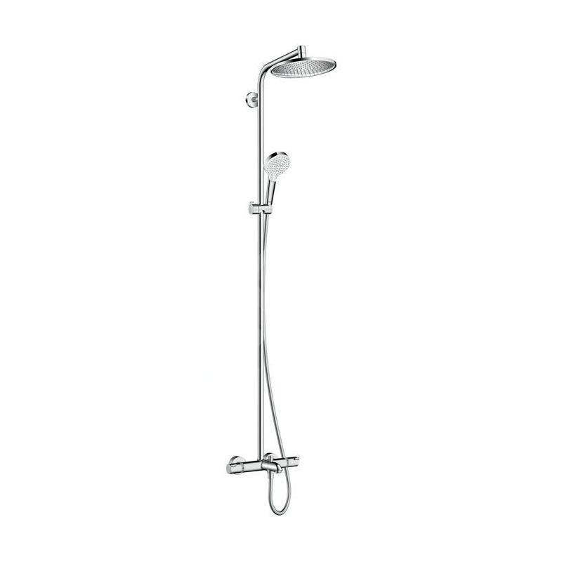 Hansgrohe Crometta - Mitigeur de baignoire thermostatique Showerpipe S 240, chrome 27320000