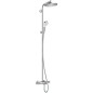 Hansgrohe Crometta - Mitigeur de baignoire thermostatique Showerpipe S 240, chrome 27320000