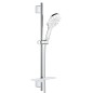 Grohe Rainshower SmartActive - Set de douche de tête 130 9,5 l/min, 3 jets, barre 600 mm et flexible, blanc lunaire 26577LS0