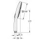 Grohe Rainshower SmartActive Cube - Douche de tête 130 9,5 l/min, 3 jets, Cool Sunrise brossé 26582GN0