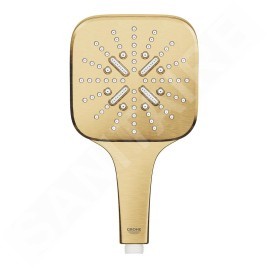 Grohe Rainshower SmartActive Cube - Douche de tête 130 9,5 l/min, 3 jets, Cool Sunrise brossé 26582GN0