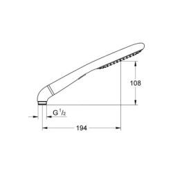 Grohe Rainshower New - Douchette Eco, chrome 27274000