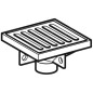 Geberit Accessoires - Siphon de sol PE, avec grille 150x150 mm 361.666.16.1