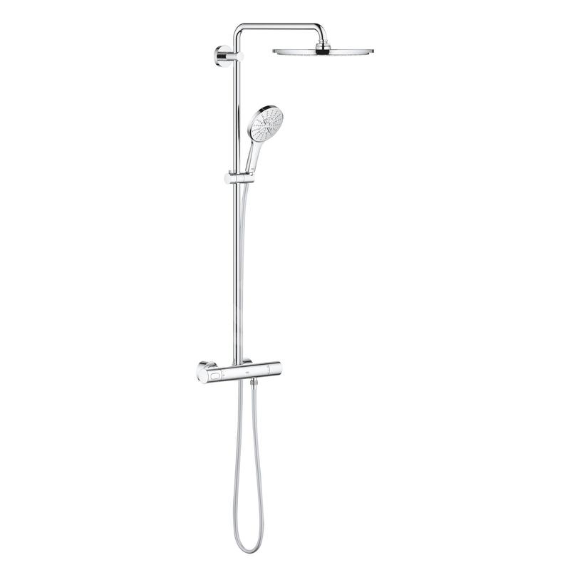 Grohe Rainshower SmartActive - Colonne de douche 310 avec mitigeur thermostatique, 9,5 l/min, 3 jets, chrome 27968001