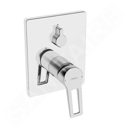 Hansa Twist - Mitigeur de baignoire encastré, avec inverseur pour 2 sorties, chrome 89849085