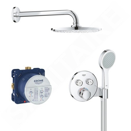 Grohe Grohtherm SmartControl - Set de douche Perfect avec thermostat encastré, 210 mm, chrome 34743000