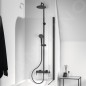 Ideal Standard Cerafine O - Set de douche avec mitigeur de baignoire, diamètre 200 mm, 1 jet, noir BC749XG