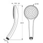 Ideal Standard Idealrain - Douchette à main 100 mm, 1 jet, noir B9402XG