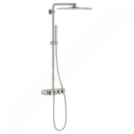 Grohe Euphoria SmartControl - Set de douche Cube 310 Duo avec thermostat, 2 jets, supersteel 26508DC0