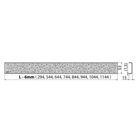 Alcadrain Grilles - Grille pour caniveau de douche linéaire 850 mm, inox brillant BUBLE-850L
