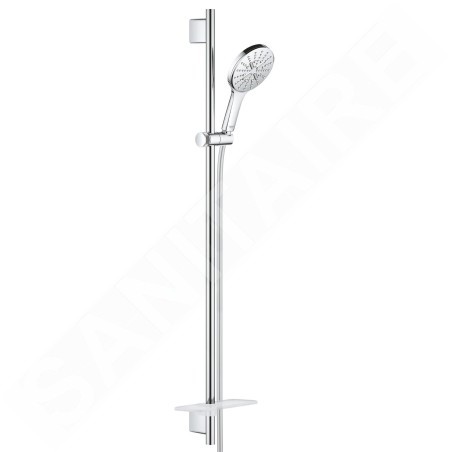 Grohe Rainshower SmartActive - Set de douche de tête 130 9,5 l/min, 3 jets, barre 900 mm et flexible, chrome 26548000