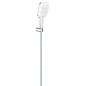 Grohe Rainshower SmartActive Cube - Set de douche de tête 130 9,5 l/min, 3 jets, support et flexible, blanc lunaire 26589LS0