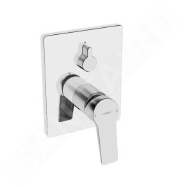 Hansa Twist - Mitigeur de baignoire encastré, avec inverseur pour 2 sorties, chrome 89849083