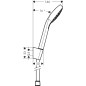 Hansgrohe Croma Select S - Douchette Vario Porter, kit, 1,25 m, blanc/chrome 26421400