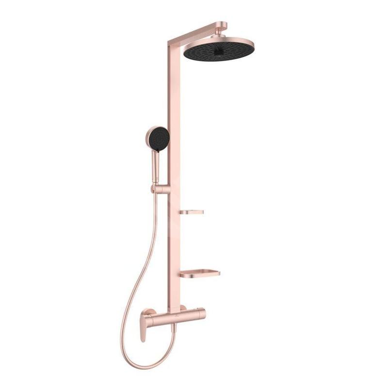 Ideal Standard ALU+ - Set de douche avec mitigeur, diamètre 26 cm, 2 jets, rosé BD584RO
