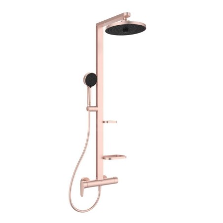 Ideal Standard ALU+ - Set de douche avec mitigeur, diamètre 26 cm, 2 jets, rosé BD584RO