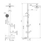 Ideal Standard ALU+ - Set de douche avec mitigeur, diamètre 26 cm, 2 jets, argenté BD584SI