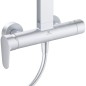 Ideal Standard ALU+ - Set de douche avec mitigeur, diamètre 26 cm, 2 jets, argenté BD584SI