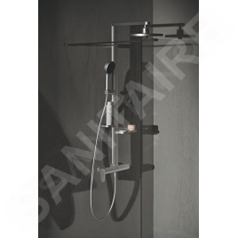 Ideal Standard ALU+ - Set de douche avec mitigeur, diamètre 26 cm, 2 jets, argenté BD584SI