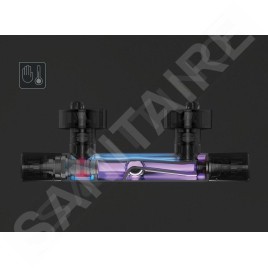 Ideal Standard ALU+ - Set de douche avec mitigeur, diamètre 26 cm, 2 jets, argenté BD584SI