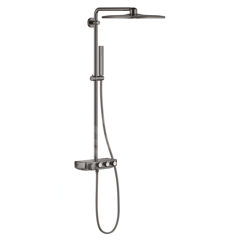 Grohe Euphoria SmartControl - Set de douche Cube 310 Duo avec thermostat, 2 jets, Hard Graphite 26508A00 Grohe Euphoria SmartControl - Set de douche Cube 310 Duo avec thermostat, 2 jets, Hard Graphite 26508A00