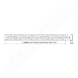 Alcadrain Grilles - Grille pour caniveau à douche linéaire 1050 mm, inox mat BUBLE-1050M