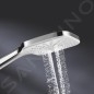 Grohe Rainshower SmartActive Cube - Set de douche de tête 130 9,5 l/min, 3 jets, barre 600 mm et flexible, blanc lunaire