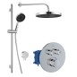 kielle Oudee - Set de douche avec mitigeur encastré, 2 sorties, avec accessoires et corps d’encastrement, chrome 20602SPT10 kielle Oudee - Set de douche avec mitigeur encastré, 2 sorties, avec accessoires et corps d’encastrement, chrome 20602SPT10