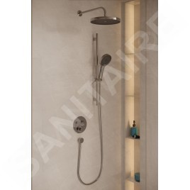 kielle Oudee - Set de douche avec mitigeur encastré, 2 sorties, avec accessoires et corps d’encastrement, chrome 20602SPT10