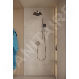 kielle Oudee - Set de douche avec mitigeur encastré, 2 sorties, avec accessoires et corps d’encastrement, chrome 20602SPT10
