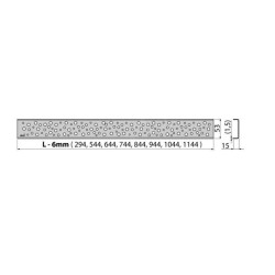 Alcadrain Grilles - Grille pour caniveau à douche linéaire 1150 mm, inox brillant BUBLE-1150L