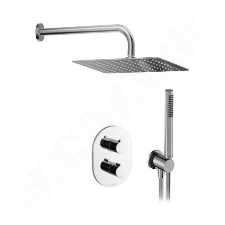 Ravak Chrome - Colonne de douche avec thermostat encastré, corps d’encastrement, chrome X07S015