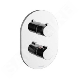 Ravak Chrome - Colonne de douche avec thermostat encastré, corps d’encastrement, chrome X07S015