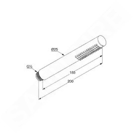 Kludi Nova Fonte - Pommeau de douche, 1 jet, noir mat 3912039-00
