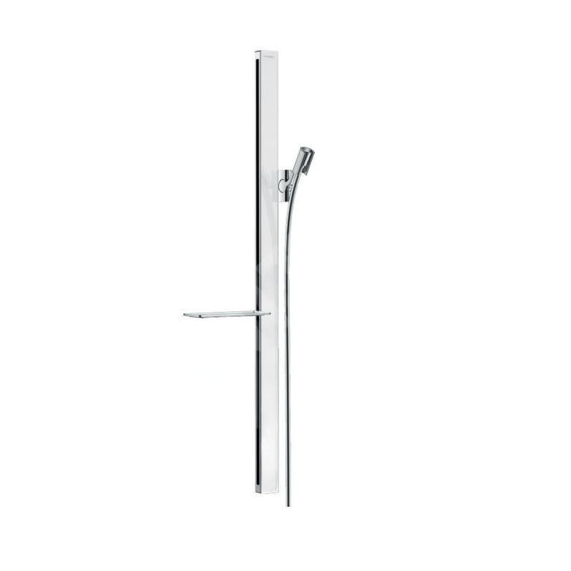Hansgrohe Unica'E - Barre de douche 900 mm avec flexible de douche, blanc/ chrome 27640400