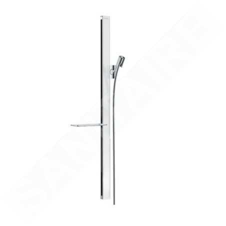 Hansgrohe Unica'E - Barre de douche 900 mm avec flexible de douche, blanc/ chrome 27640400