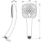 Ideal Standard Idealrain Cube - Douchette à main M3 100 mm, 3 jets, chrome B0003AA
