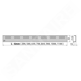 Alcadrain Grilles - Grille pour caniveau de douche linéaire 850 mm, inox mat DREAM-850M