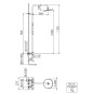 Steinberg 390 - Set de douche avec thermostat, diamètre 220 mm, noir 390 2721 S Steinberg 390 - Set de douche avec thermostat, diamètre 220 mm, noir 390 2721 S