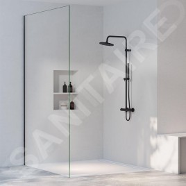 Steinberg 390 - Set de douche avec thermostat, diamètre 220 mm, noir 390 2721 S