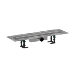 Hansgrohe RainDrain Compact - Caniveau de douche 60 cm, avec grille, acier inoxydable brossé 56174800