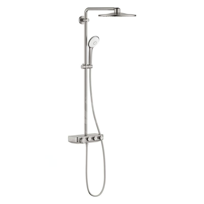 Grohe Euphoria SmartControl - Set de douche 310 Duo avec thermostat, 3 jets, supersteel 26507DC0