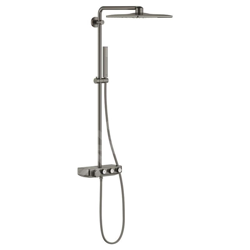 Grohe Euphoria SmartControl - Set de douche Cube 310 Duo avec thermostat, 2 jets, Hard Graphite brossé 26508AL0 Grohe Euphoria SmartControl - Set de douche Cube 310 Duo avec thermostat, 2 jets, Hard Graphite brossé 26508AL0