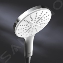 Grohe Rainshower SmartActive - Set de douche de tête 130 9,5 l/min, 3 jets, barre 900 mm et flexible, blanc lunaire 26579LS0