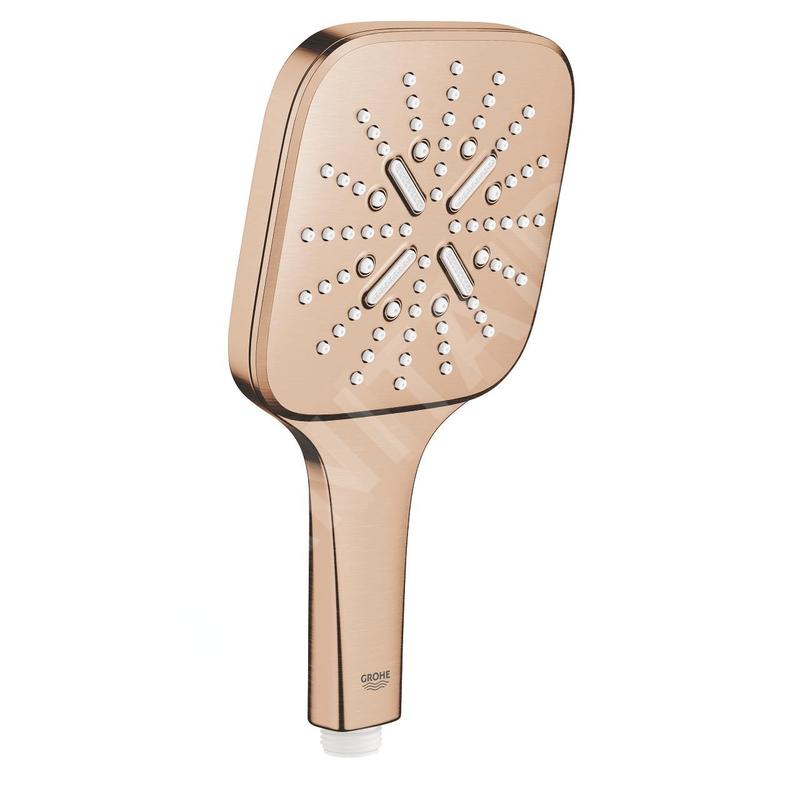 Grohe Rainshower SmartActive Cube - Douche de tête 130 9,5 l/min, 3 jets, Warm Sunset brossé 26582DL0