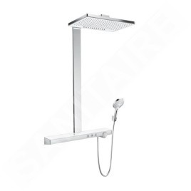 Hansgrohe Rainmaker Select - Set de douche Showerpipe 460 avec thermostat, 2 jets, blanc/ chrome 27109400