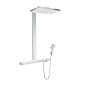 Hansgrohe Rainmaker Select - Set de douche Showerpipe 460 avec thermostat, 2 jets, blanc/ chrome 27109400
