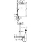 Hansgrohe Rainmaker Select - Set de douche Showerpipe 460 avec thermostat, 2 jets, blanc/ chrome 27109400