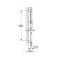 Grohe Euphoria Cube+ - Colonne de douche métallique, 1 jet, 600 mm, chrome 27891000