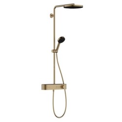 Hansgrohe Pulsify S - Set de douche avec thermostat, diamètre 26 cm, 3 jet, bronze brossé 24220140